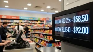 Digital price board at Australian servo showing expensive Holiday cigarettes price Australia list for 2026